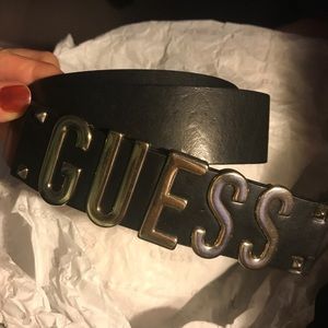 GUESS Leather Belt in Black